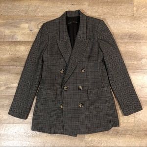 Zara oversized plaid blazer